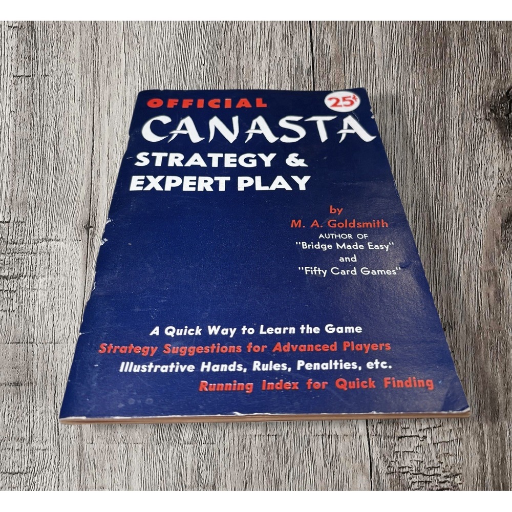 1949 OFFICIAL CANASTA STRATEGY & EXPERT PLAY MAGAZINE BY M.A. GOLDSMITH - J 9957